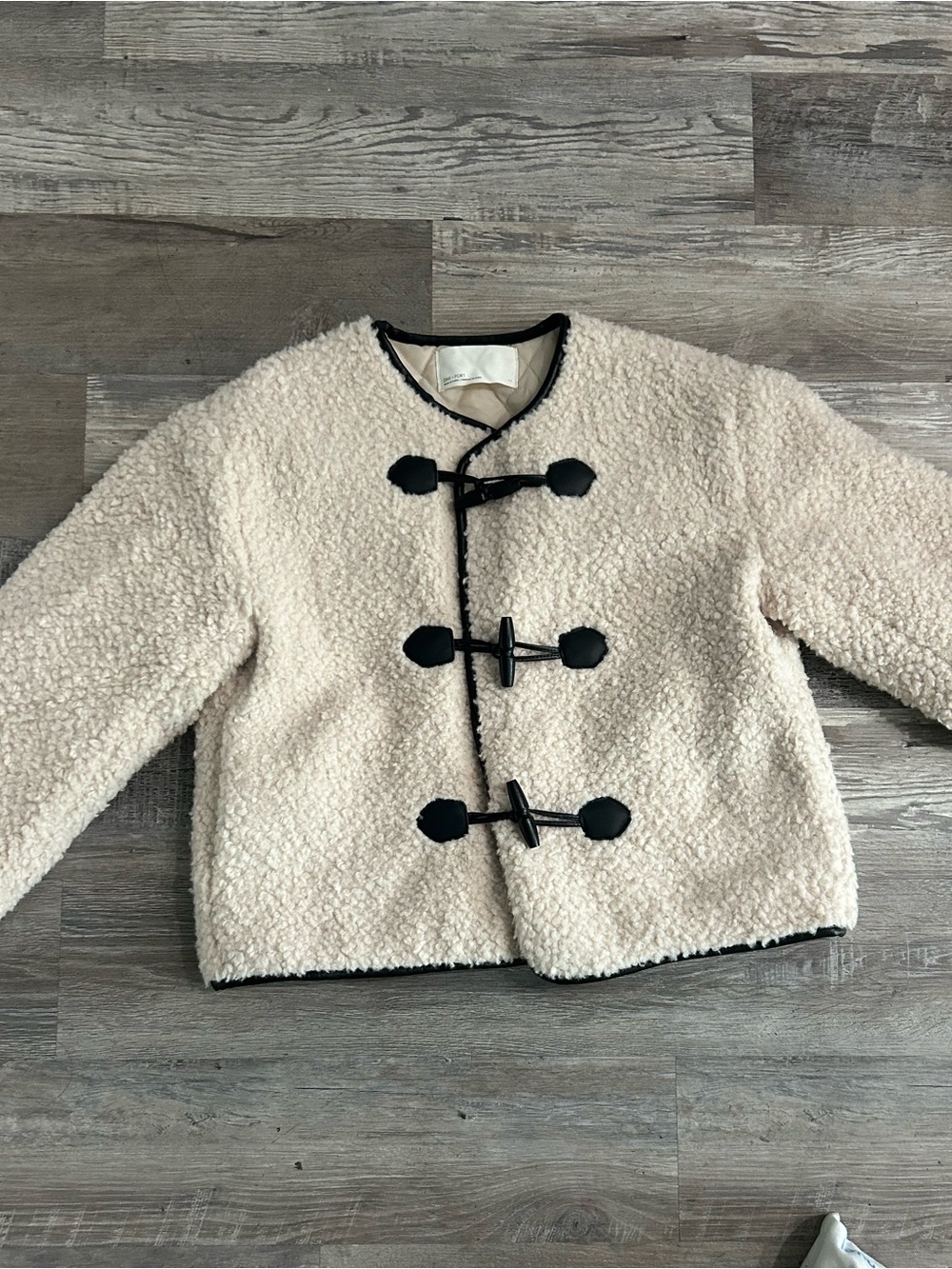 OAK + FORT SHERPA JACKET WITH TOGGLE FRONT